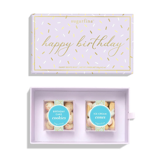 Sugarfina Happy Birthday 2 Piece Candy Bento Box (x2)