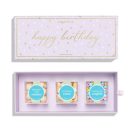 Sugarfina Happy Birthday 3 Piece Candy Bento Box