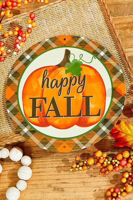 Decorator's Warehouse 8" Metal Happy Fall/Pumpkin