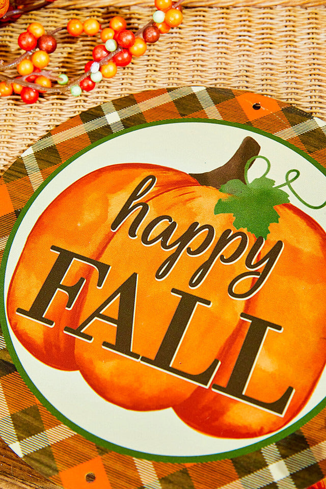 Decorator's Warehouse 8" Metal Happy Fall/Pumpkin