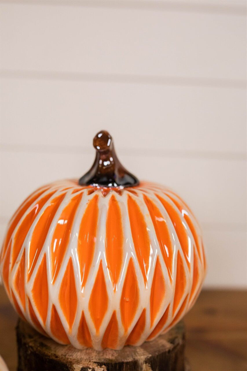 Decorator's Warehouse 6” Dolomite Harvest Pumpkin Decor