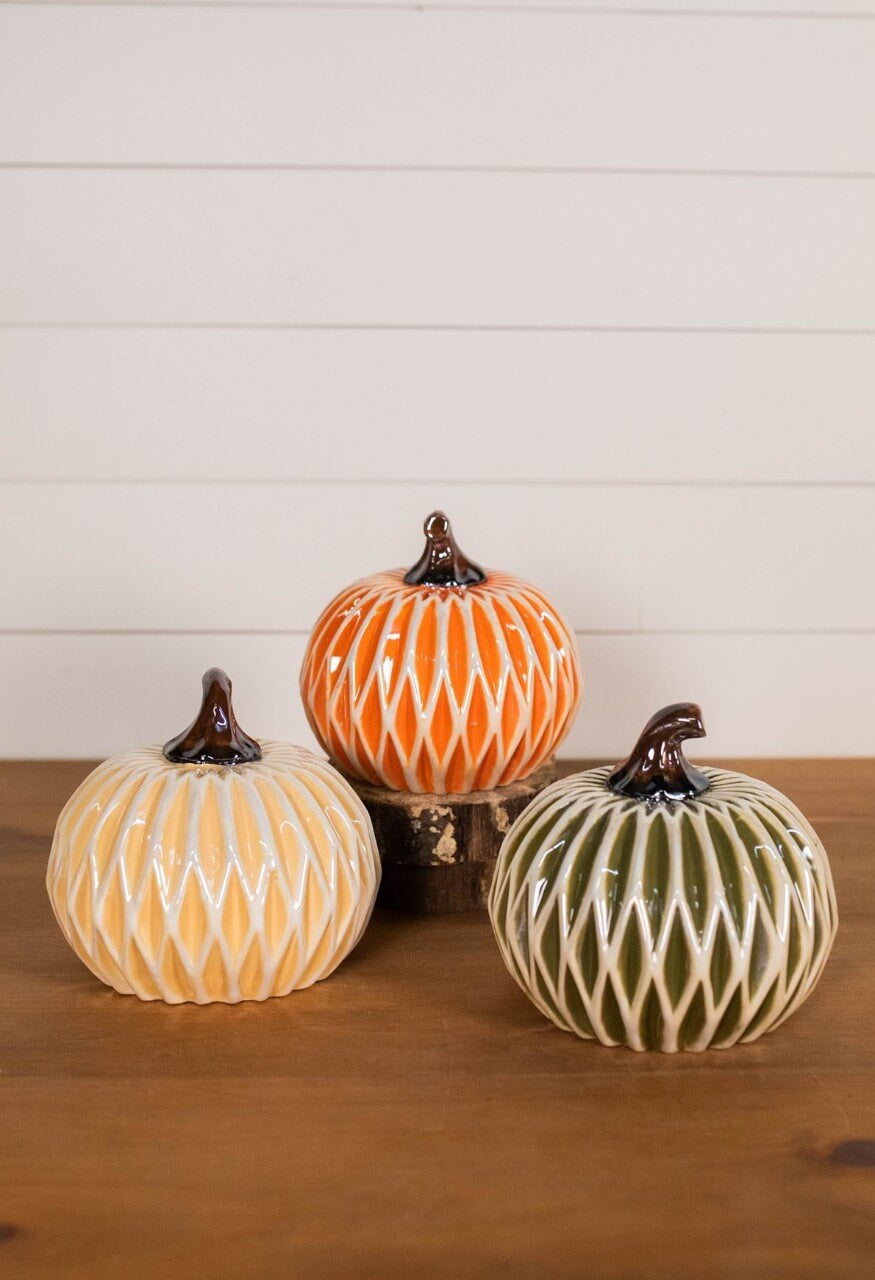 Decorator's Warehouse 6” Dolomite Harvest Pumpkin Decor