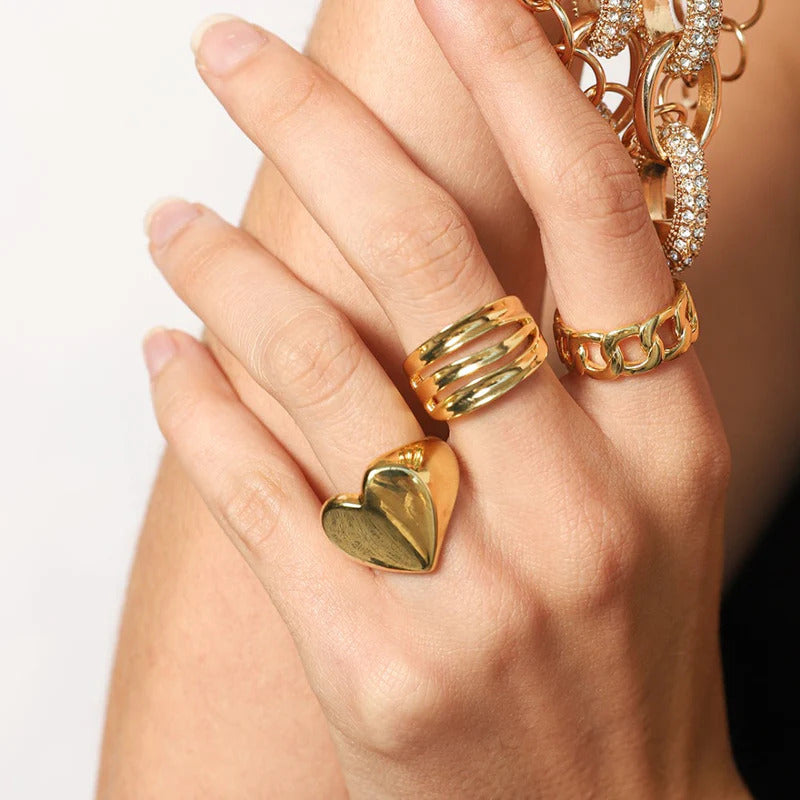 ARGENTO VIVO THE HEART RING