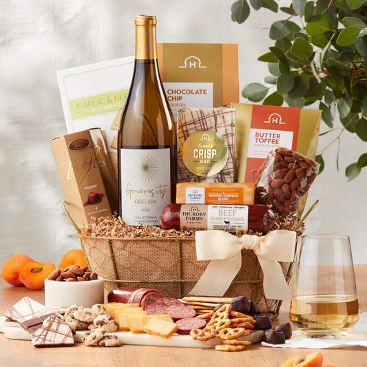 Hickory Farms California Gourmet Wine Gift Basket