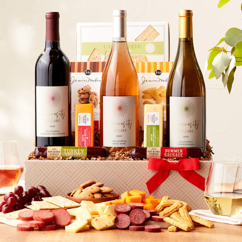 Hickory Farms California Wine Trio Gift Set