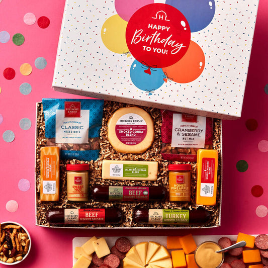 Hickory Farms Happy Birthday Give Back Gift Box