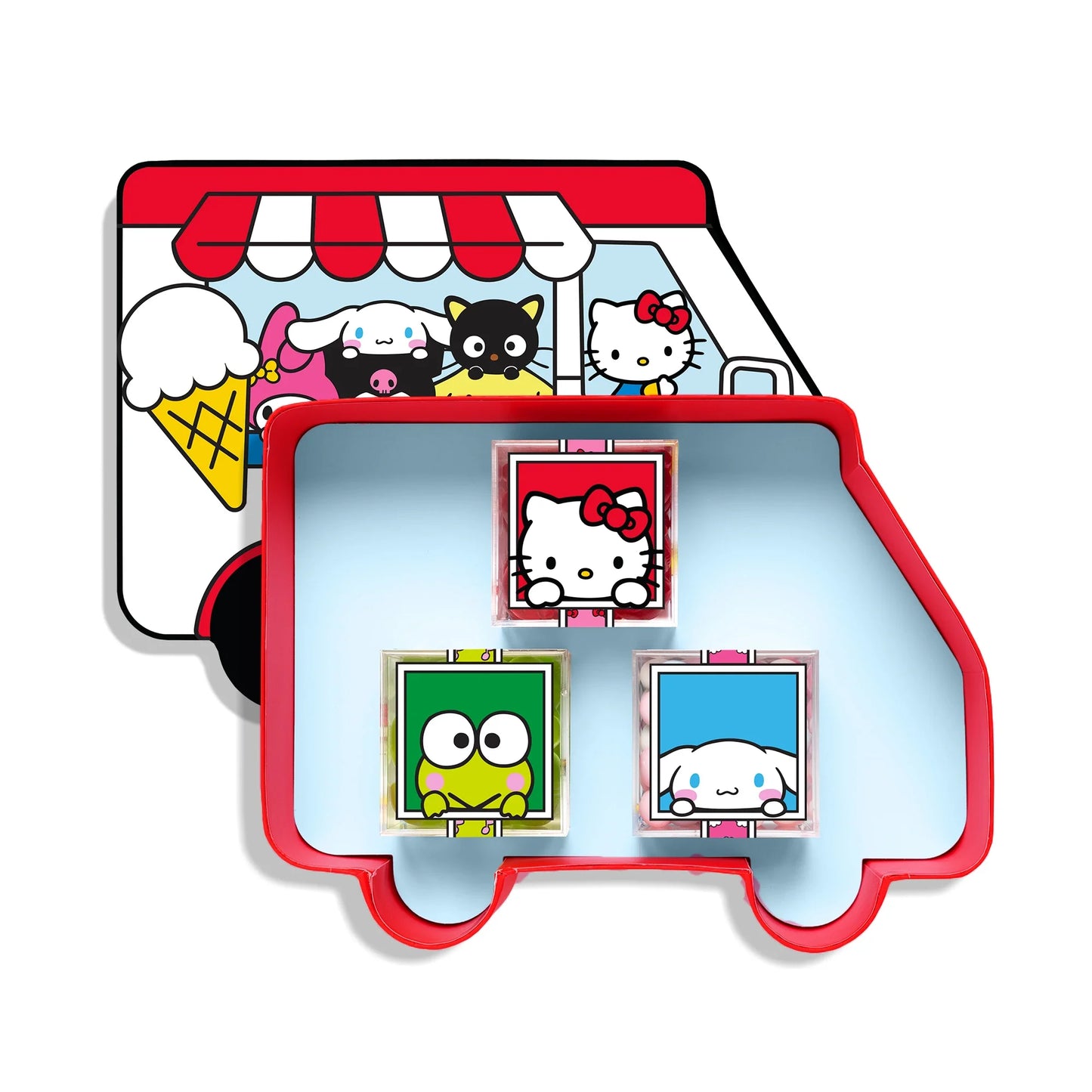 Sugarfina Hello Kitty and Friends Ice Cream Truck 3 Piece Candy Bento Box