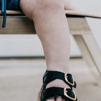 Little Love Bug Co. Blush Black Charley Sandal