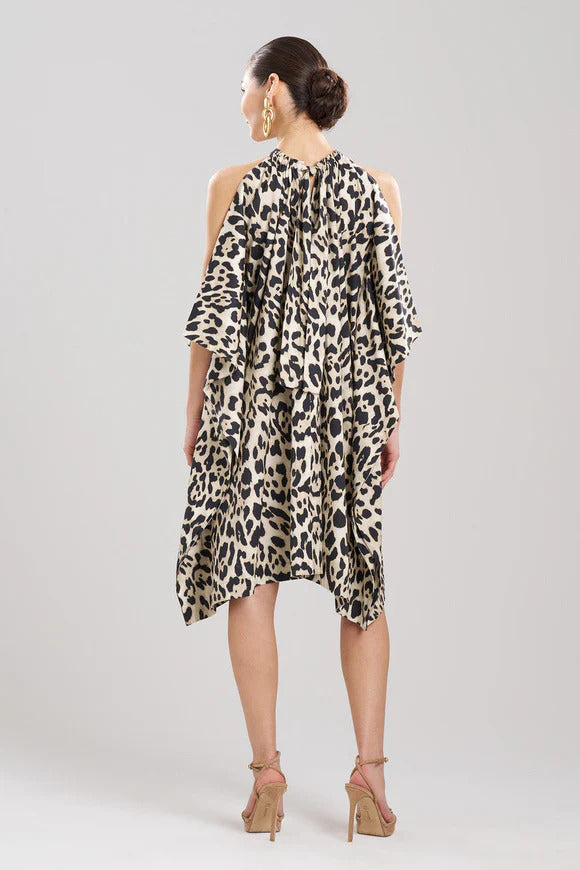 Natori Jaguar Cotton Poplin Handkerchief Dress