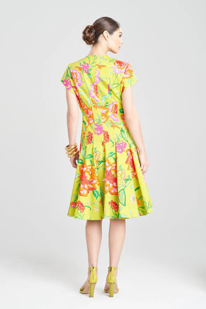 Natori Junko Cotton Chino Pleated Dress