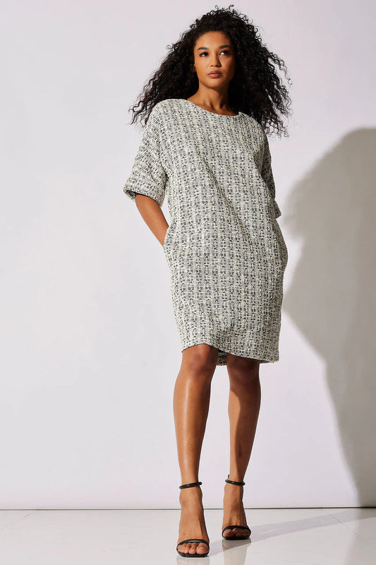 Natori Tweed T-Shirt Dress