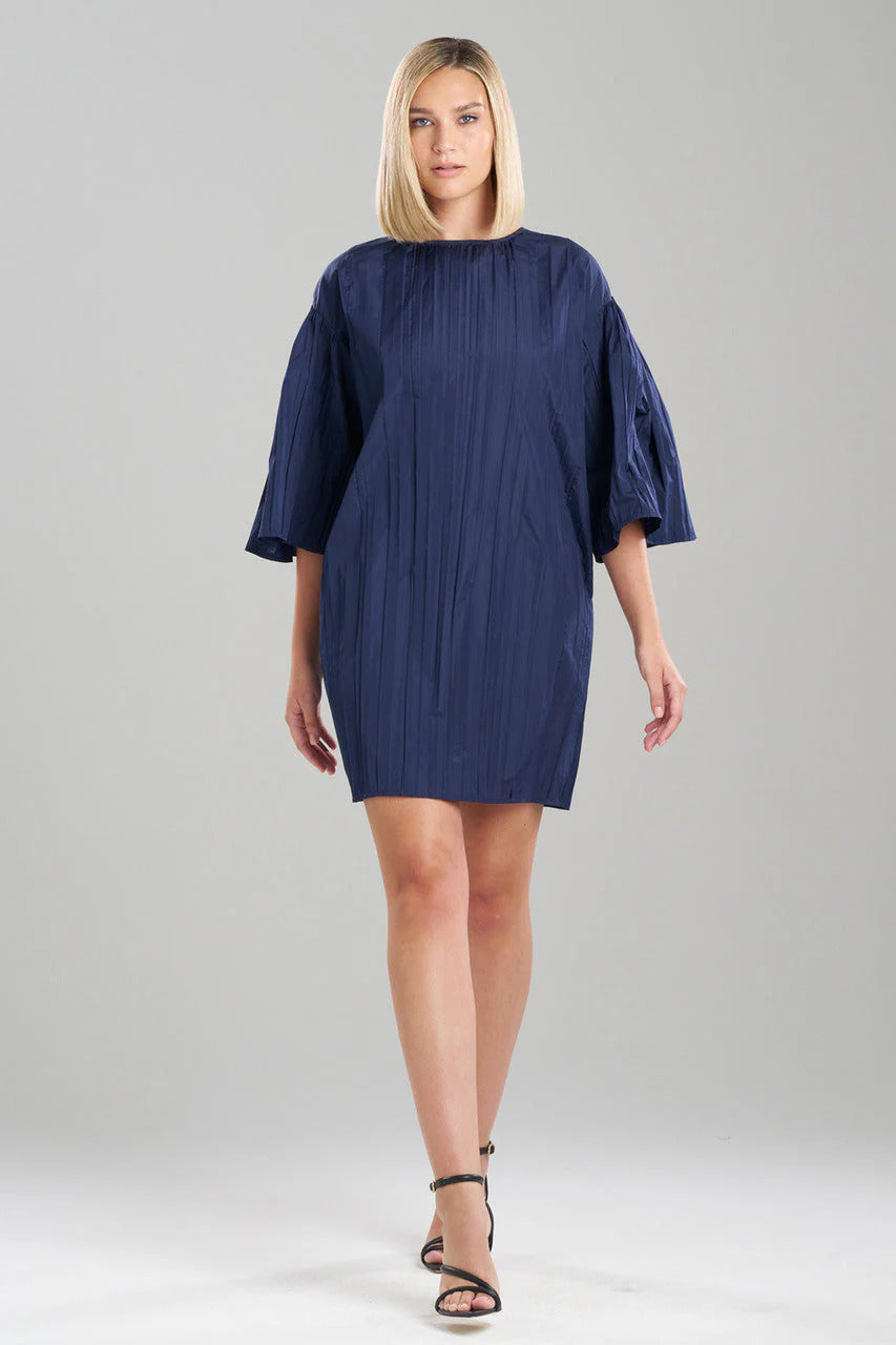 Natori Taffeta Plisse Dress