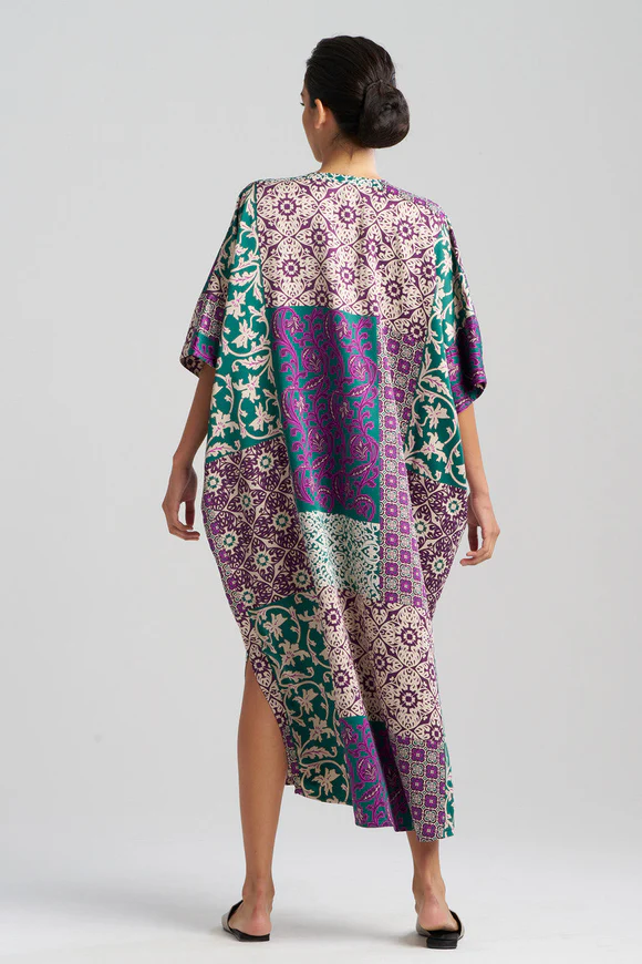 Natori Tapestry Zip Caftan