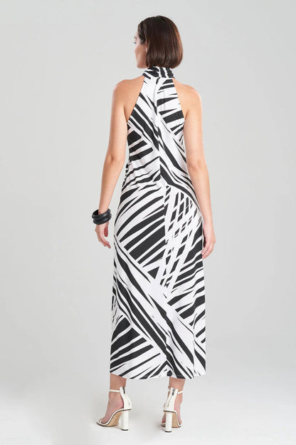 Natori Katana TENCEL Jersey Crossover Halter Dress