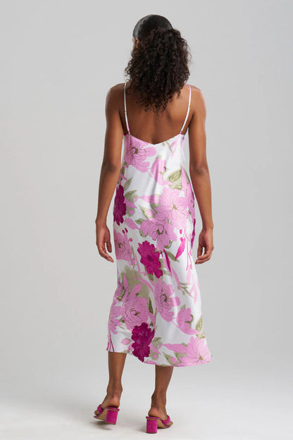 Natori Peony Blossom V-Neck Gown