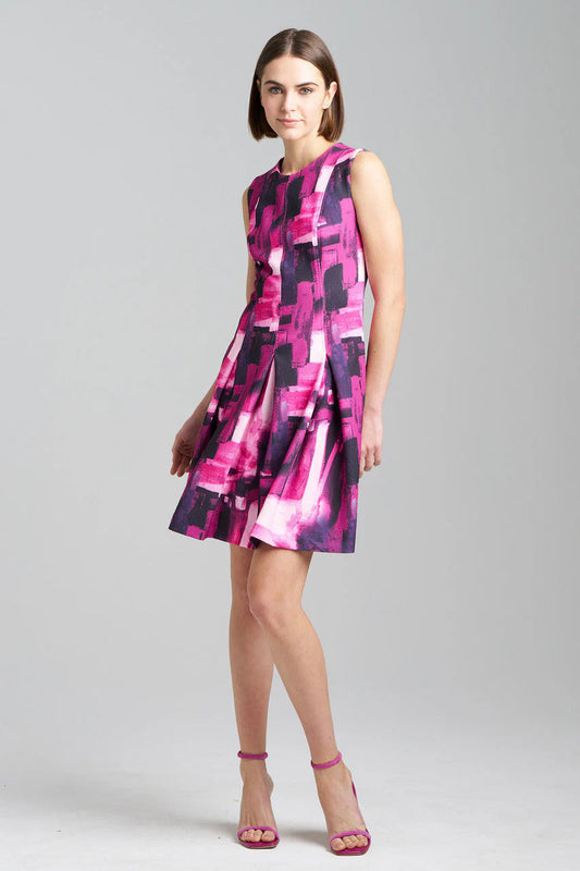 Natori Brushstroke Pleated Dress