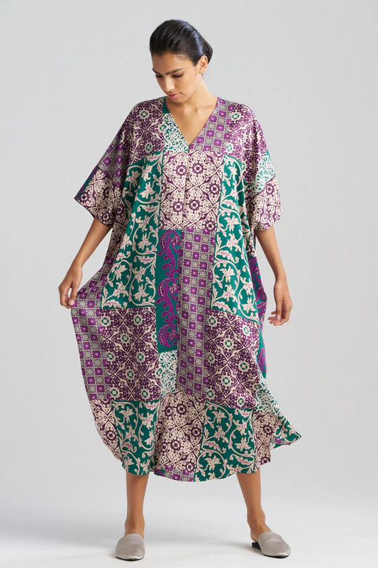Natori Tapestry Zip Caftan