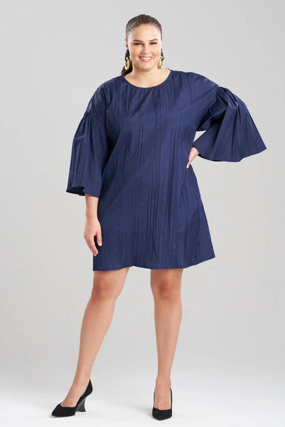 Natori Taffeta Plisse Dress