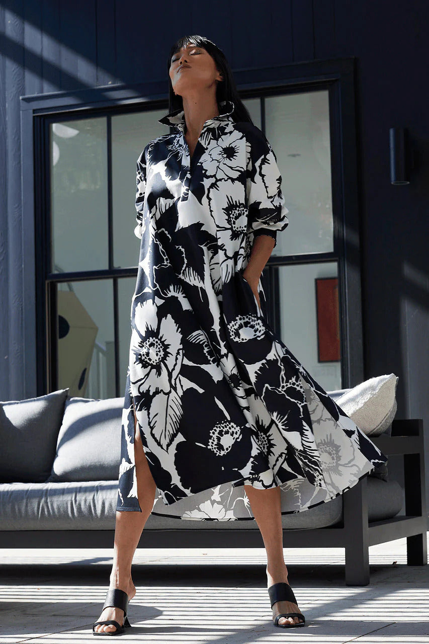 Natori Cote D'Azur Cotton Chino Oversized Shirtdress