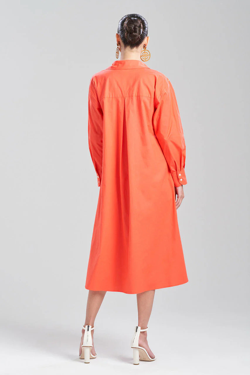Natori Cotton Poplin El Nido Embroidered Shirtdress