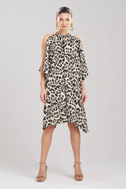 Natori Jaguar Cotton Poplin Handkerchief Dress