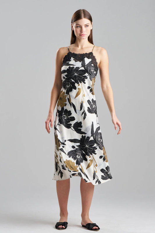 Natori Peony Blossom Lace Applique Gown