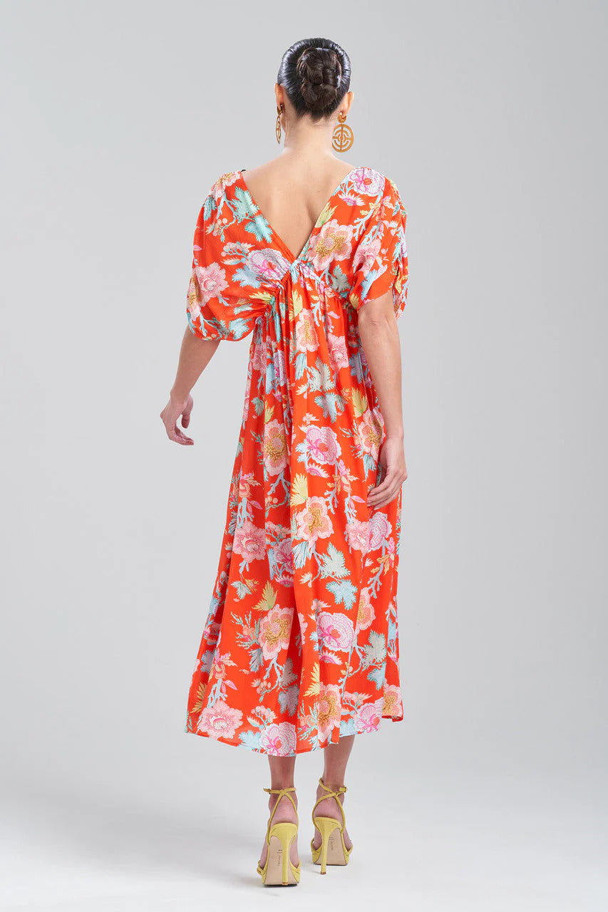 Natori Amanpulo Obi Silk Beaded Kimono Dress