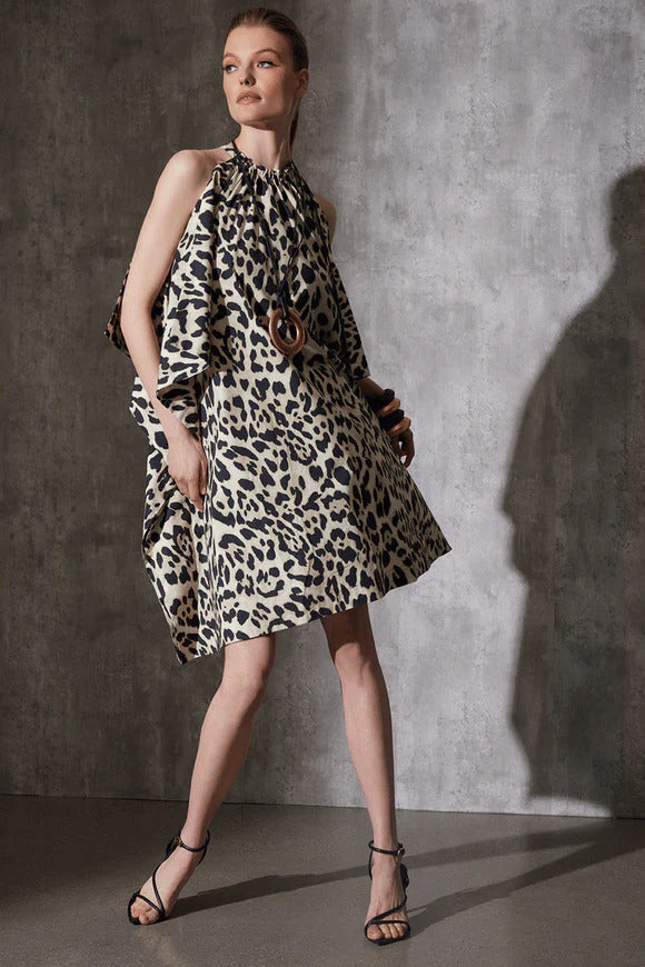 Natori Jaguar Cotton Poplin Handkerchief Dress
