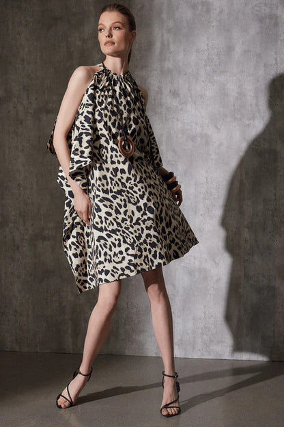 Natori Jaguar Cotton Poplin Handkerchief Dress