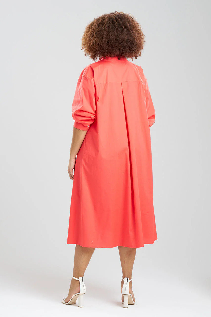 Natori Cotton Poplin El Nido Embroidered Shirtdress