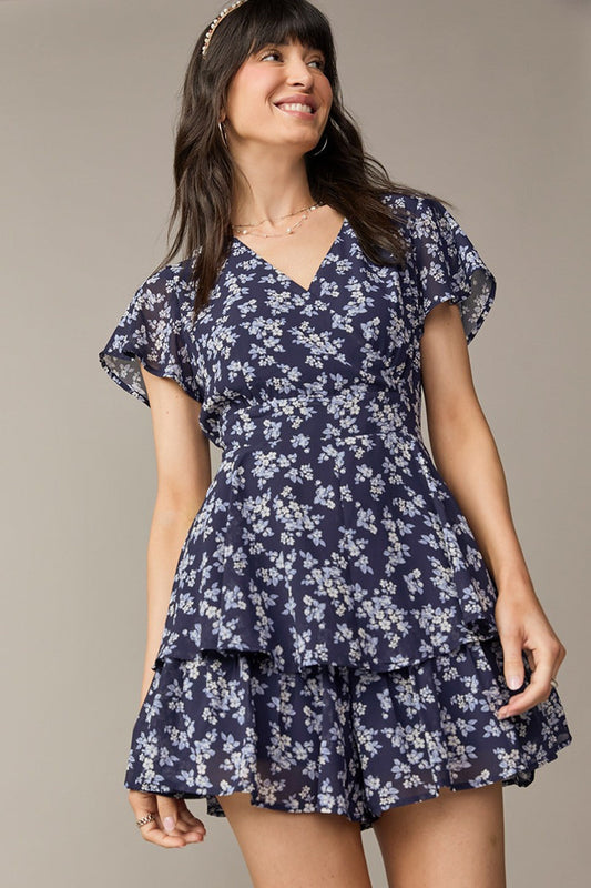 Francesca's Luvenia Floral Romper (x2)