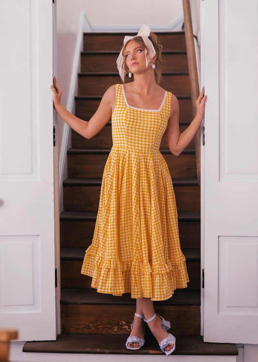 JessaKae Daze Dress - Yellow Gingham