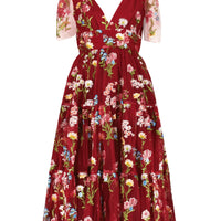 JessaKae Margaret Midi Dress - Red Dahlia