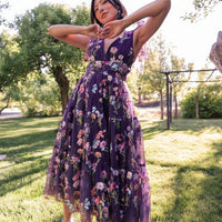 JessaKae Margaret Midi Dress - Purple Floral