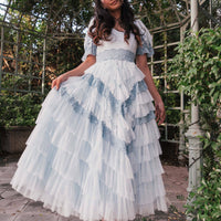 JessaKae Thumbelina Dress - Blue Lace