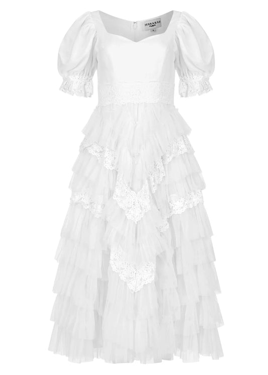 JessaKae Thumbelina Dress - White Lace