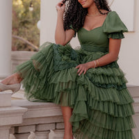 JessaKae Thumbelina Dress - Green Lace