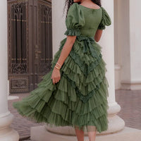 JessaKae Thumbelina Dress - Green Lace