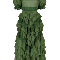 JessaKae Thumbelina Dress - Green Lace