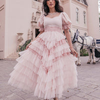 JessaKae Thumbelina Dress - Pink Lace