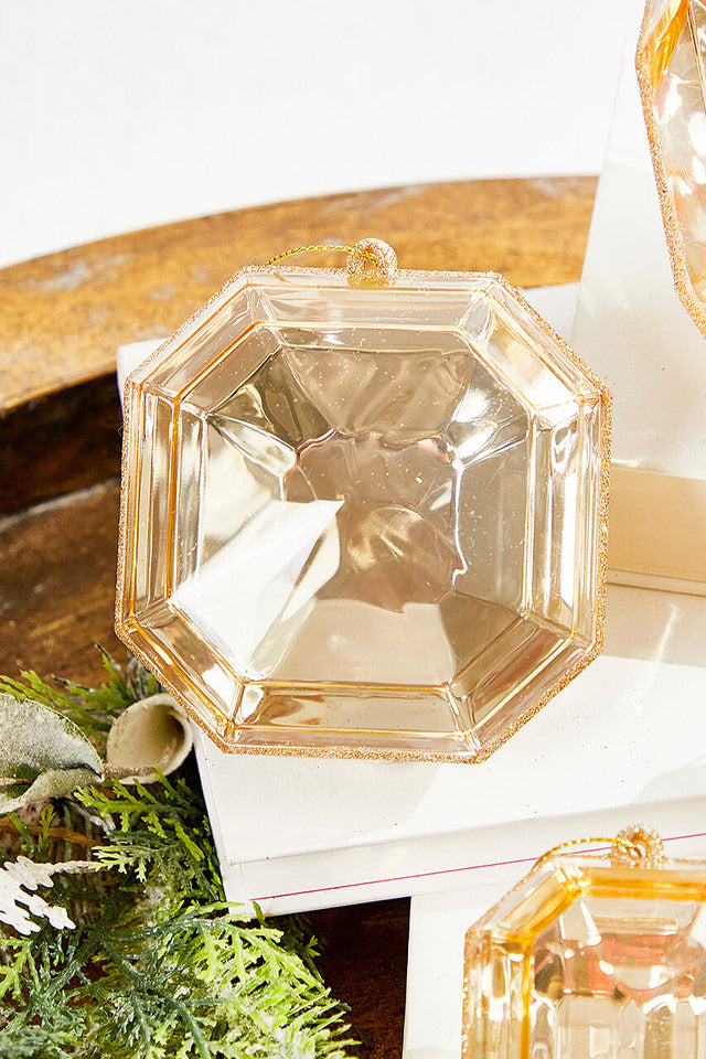 Decorator's Warehouse 4"-5" Jewel Ornament - Champagne
