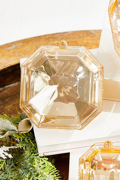 Decorator's Warehouse 4"-5" Jewel Ornament - Champagne