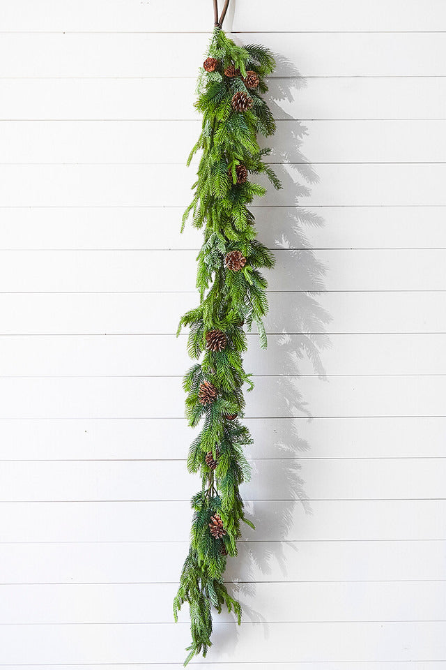 Decorator's Warehouse 72” Real Touch Norfolk Spruce/Juniper Garland