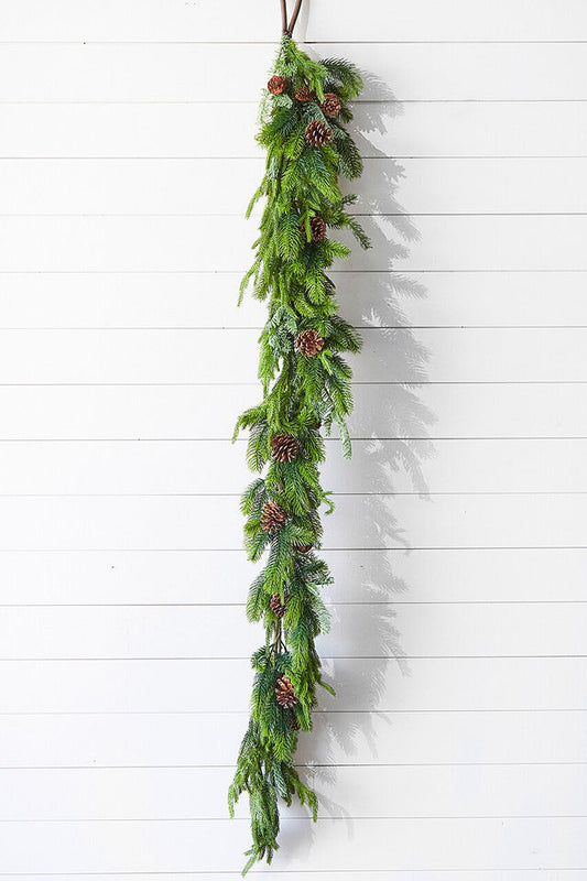 Decorator's Warehouse 72” Real Touch Norfolk Spruce/Juniper Garland