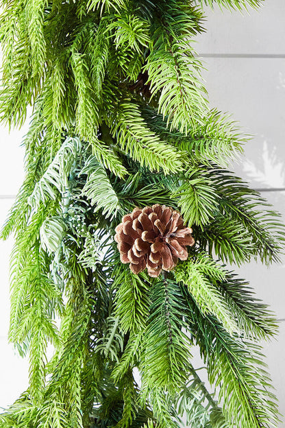 Decorator's Warehouse 72” Real Touch Norfolk Spruce/Juniper Garland
