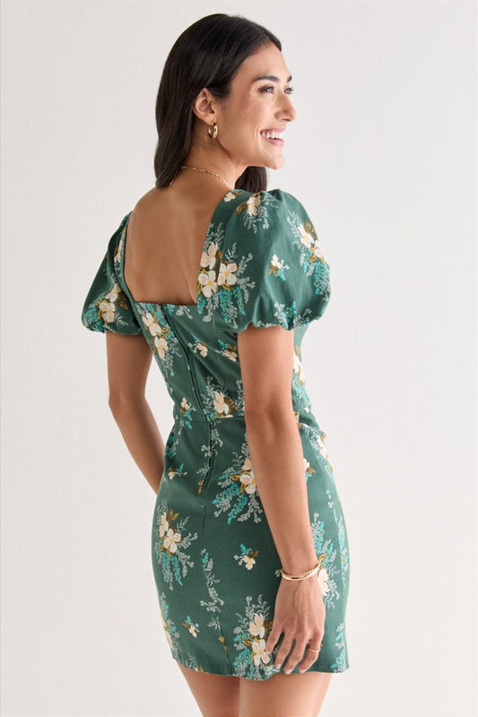 Francesca's Kate Puff Sleeve Floral Mini Dress (x2)