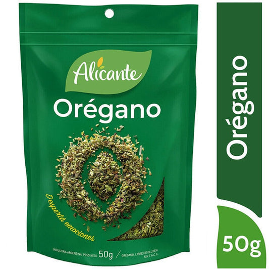 Pampa Direct Alicante Orégano Oregano Spice, 50 g / 1.76 oz zipper pouch (pack of 3)