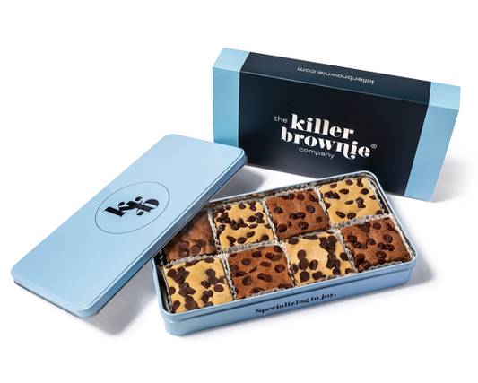 Dorothy Lane Killer Brownie Duo Cookie Dough and Triple Chocolate Gift Tin, 8 ct