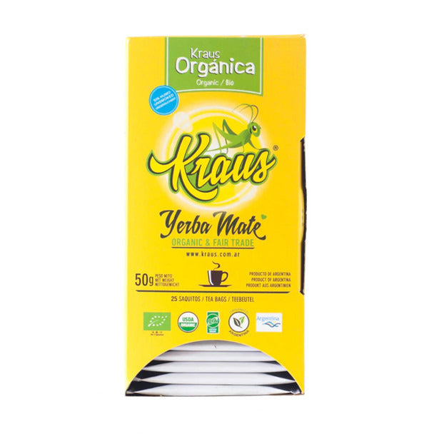 Pampa Direct Kraus Organic Mate Cocido Tea Bags, 50g / 1.76 oz (box of 25 bags)
