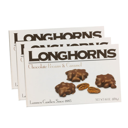 Lammes Candies 6 oz. Milk Chocolate Longhorns - Case of 24